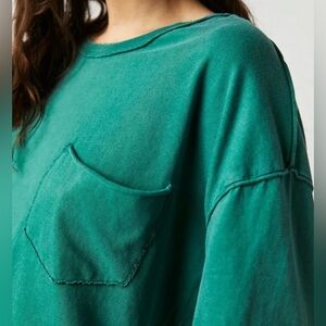 NWOT!! We The Free Fade Into You Long sleeve Tee. Color: mermaid, Size. Med